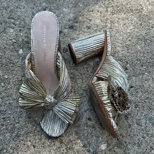 Metallic Loeffler Randall Penny Bow Heels